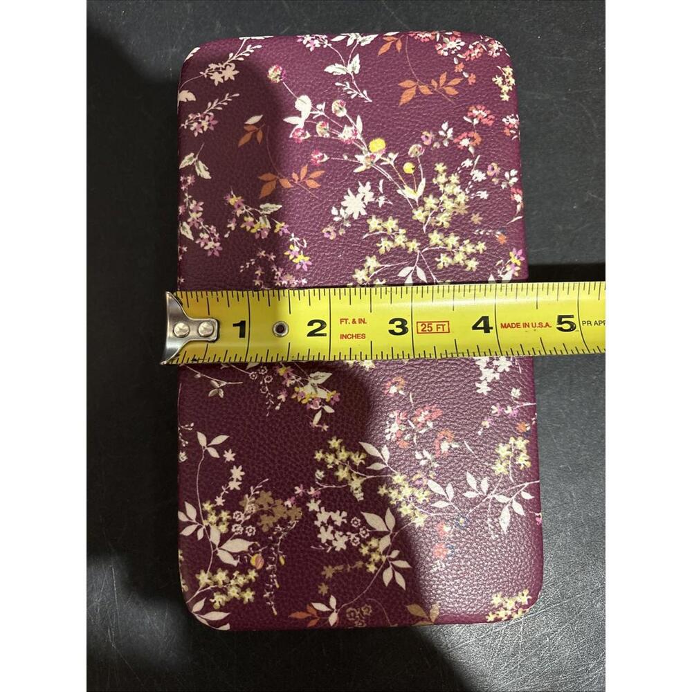Vintage Women’s Wallet Purse Box Floral Print Card, Checkbook & Money Holder - Picture 12 of 13